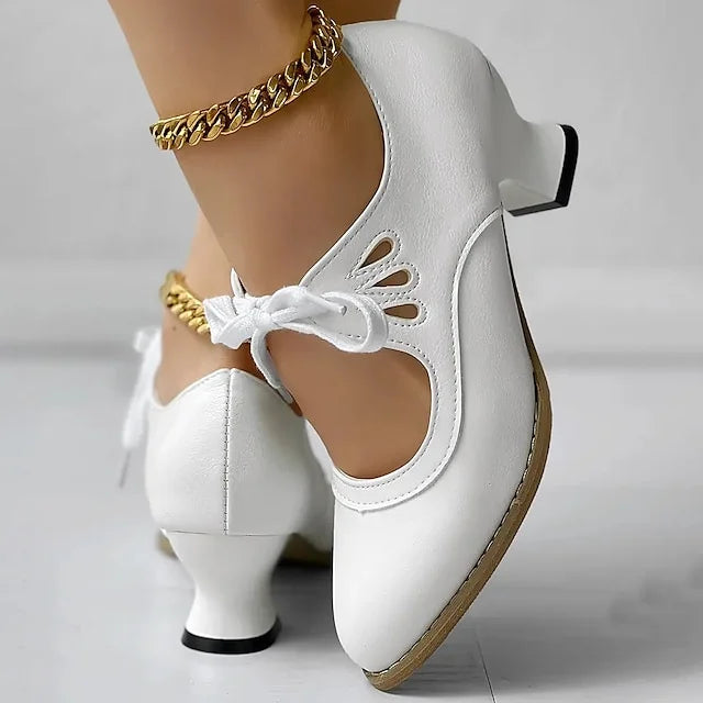 Lilly™ | Élégantes Talons en Cuir Vintage