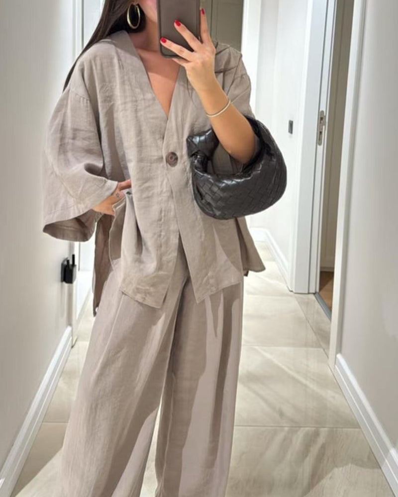 Mélanie™ | Ensemble Décontracté Élégant en Tissu Léger