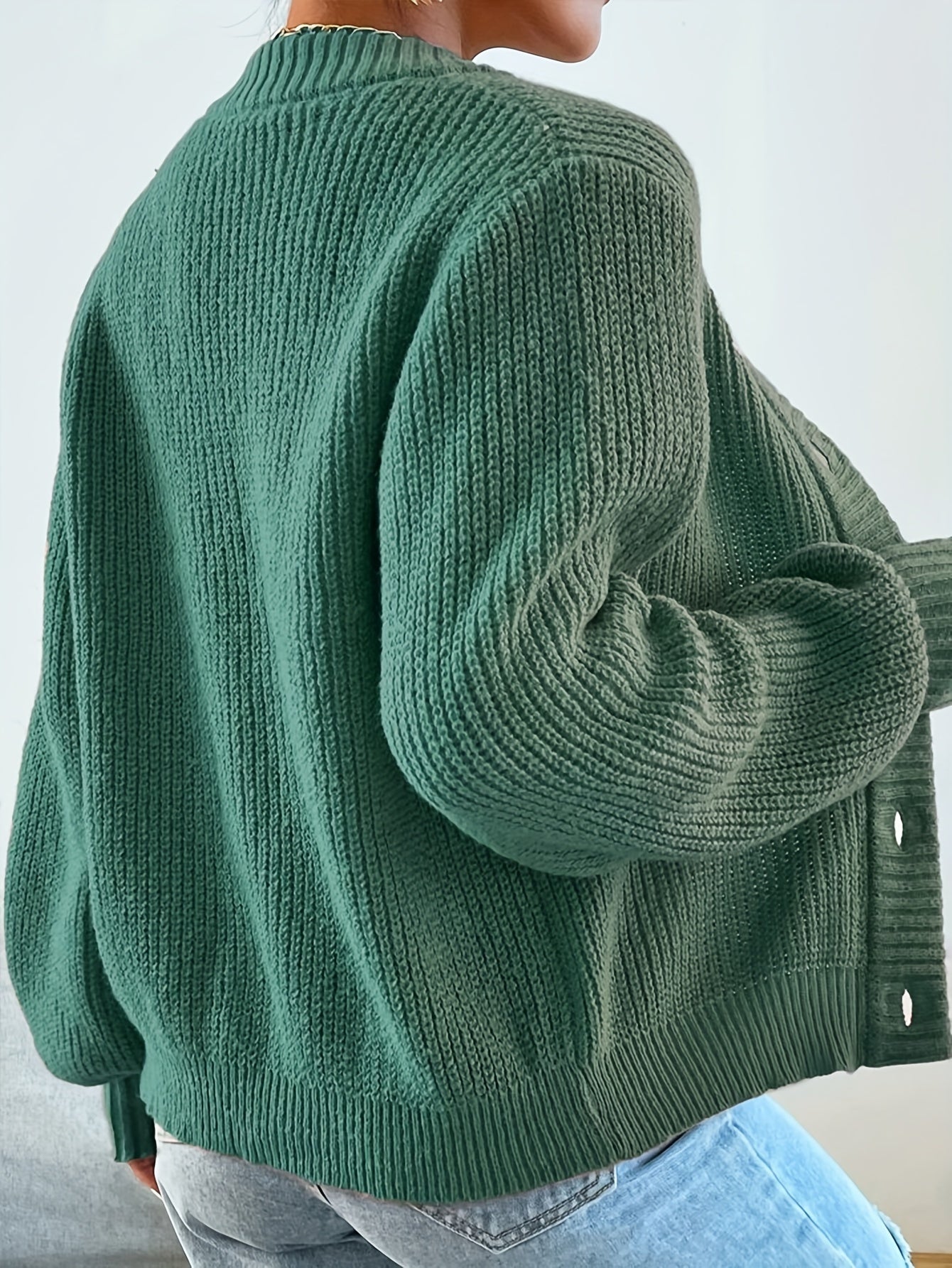Annabelle™ | Cardigan Doux Émeraude, Élégance Décontractée