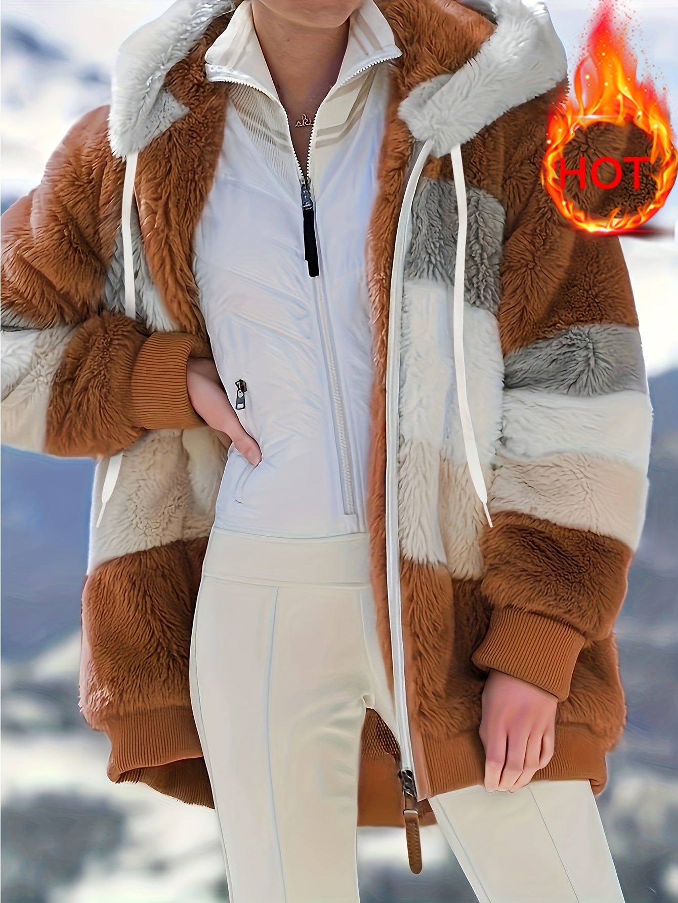 Islae™ | Veste à Capuche en Fausse Fourrure Élégante
