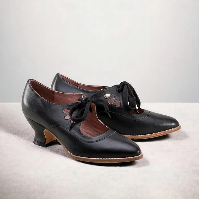Lilly™ | Élégantes Talons en Cuir Vintage