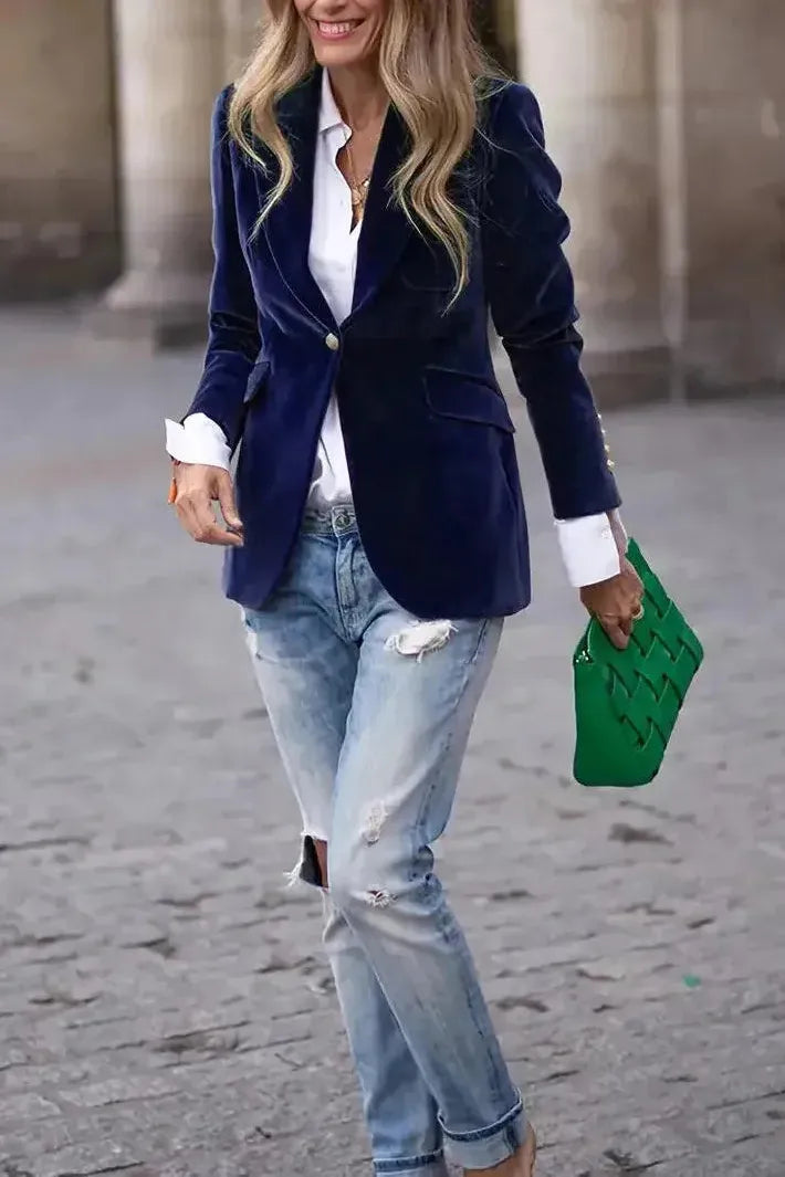 Aria™ | Blazer Élégant en Velours