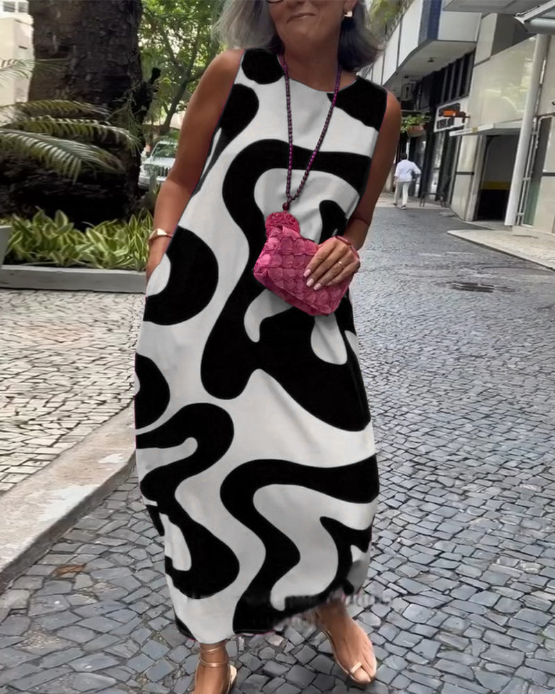 Marbi™ | Robe A-Line Élégante en Coton