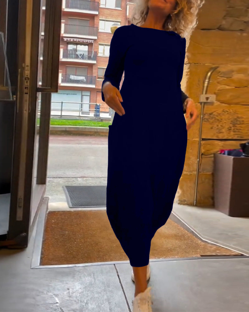 Claire™ | Robe Midi Élégante en Coton