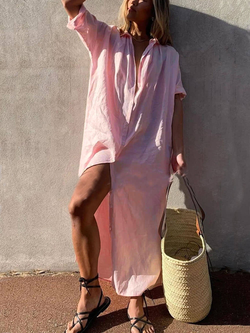 Raline™ | Robe Chemise Maxi Élégante