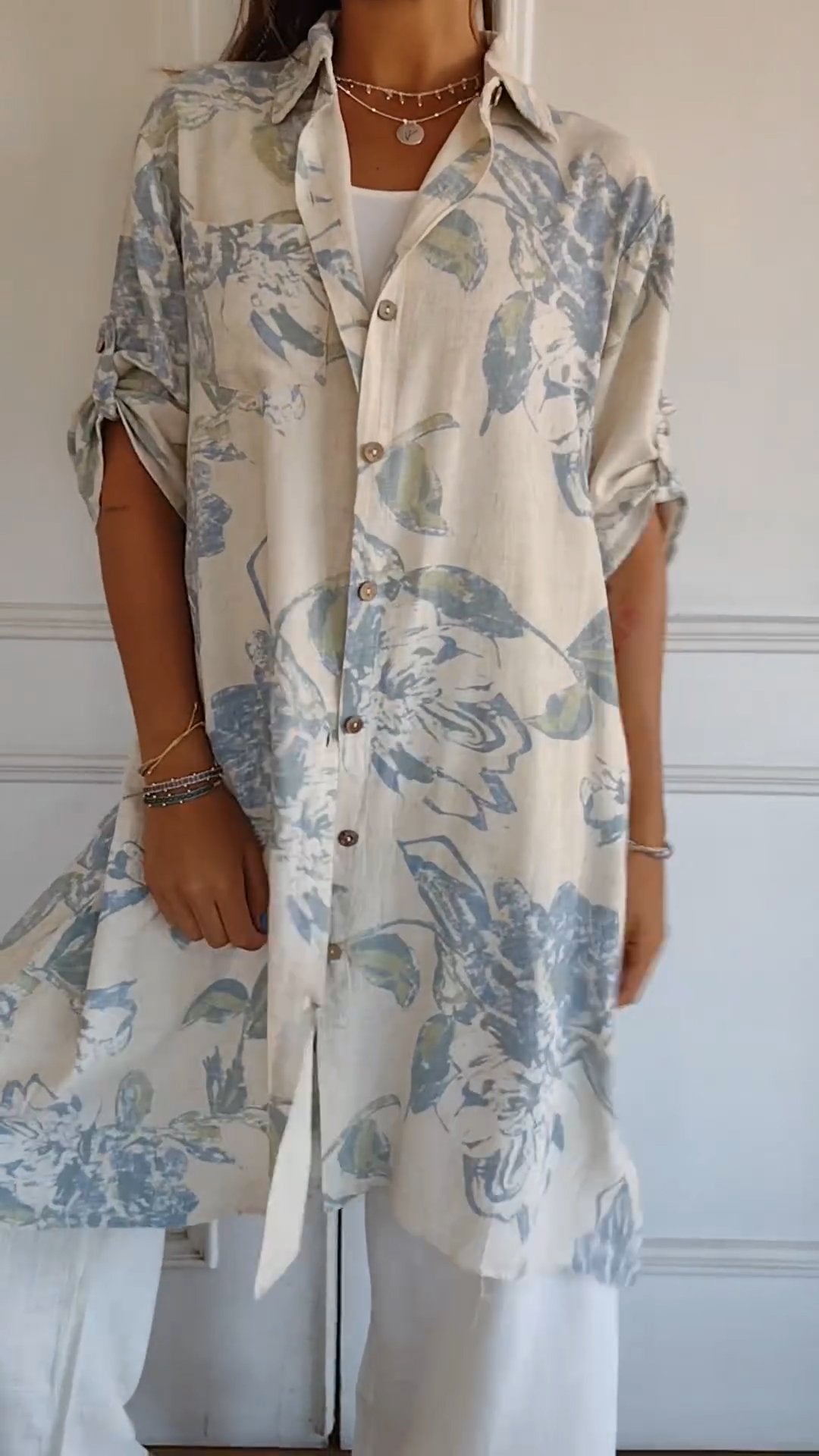 Jana™ | Robe Élégante en Coton et Lin
