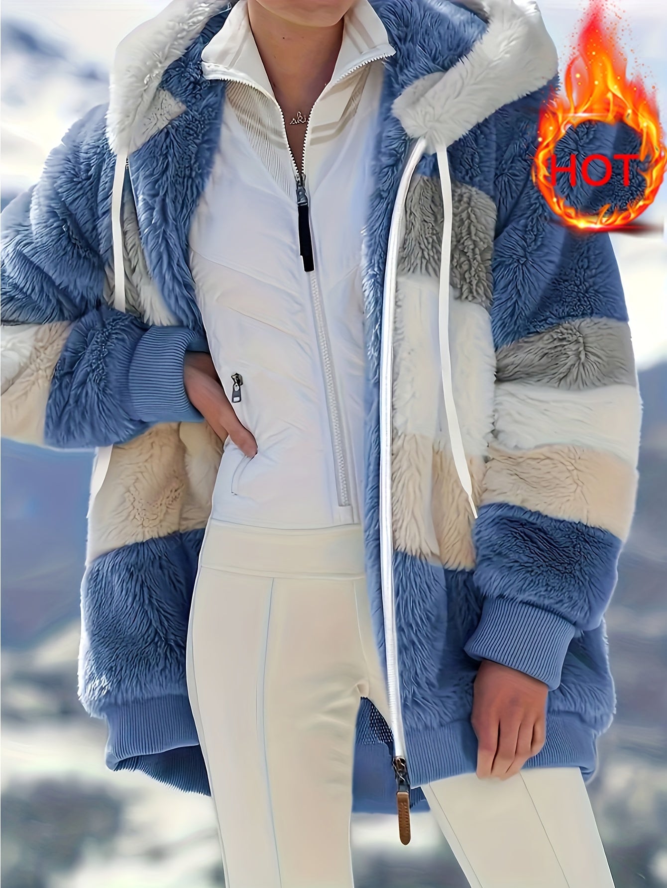 Islae™ | Veste à Capuche en Fausse Fourrure Élégante