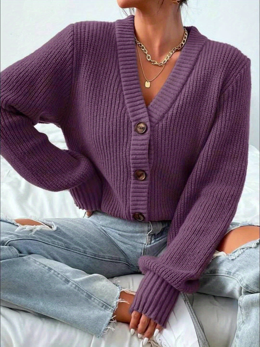 Annabelle™ | Cardigan Doux Émeraude, Élégance Décontractée