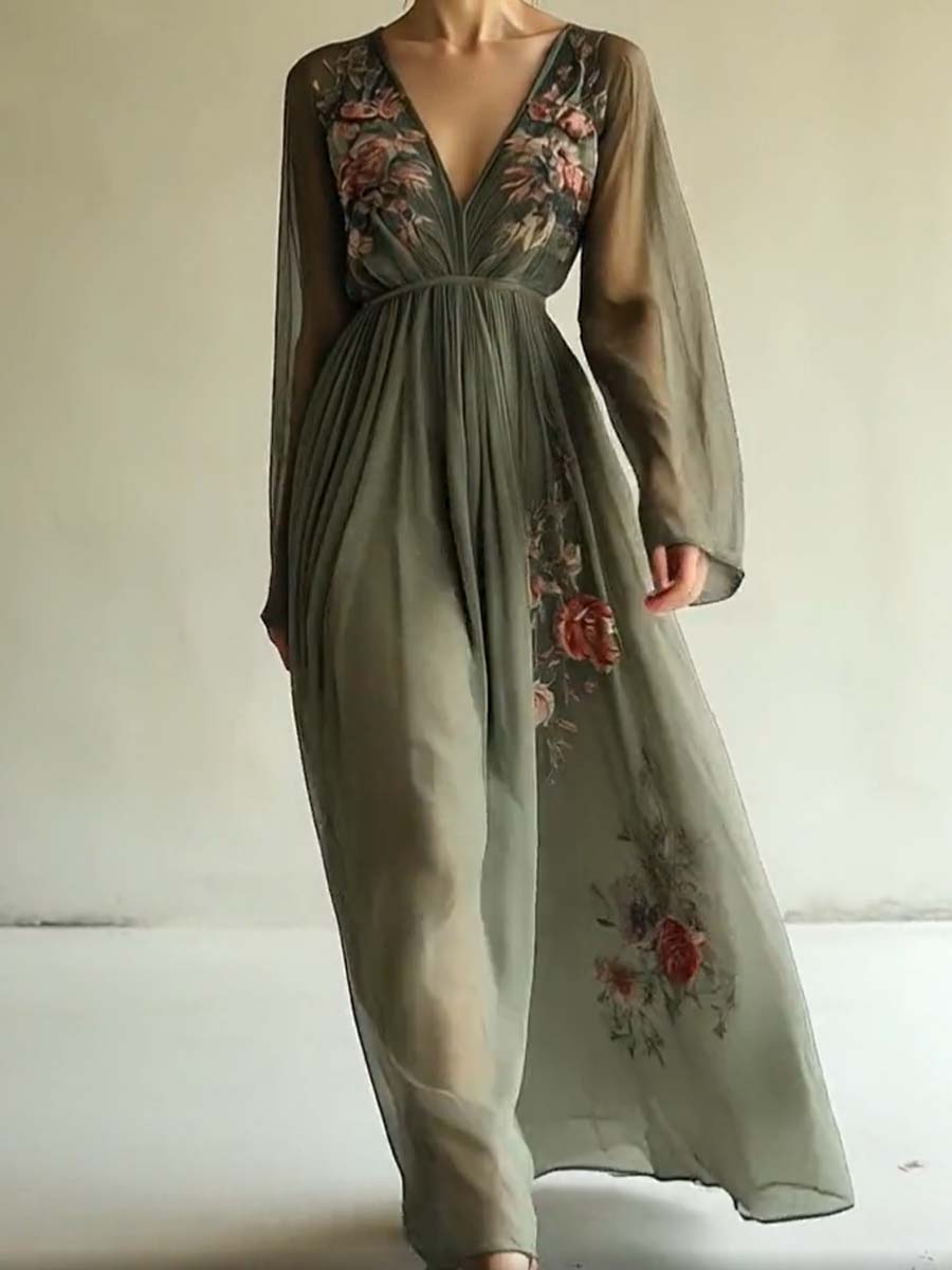 Esther™ | Robe Maxi Élégante à Imprimé Floral