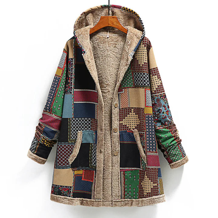 Nena™ | Manteau à Capuche en coton et laine