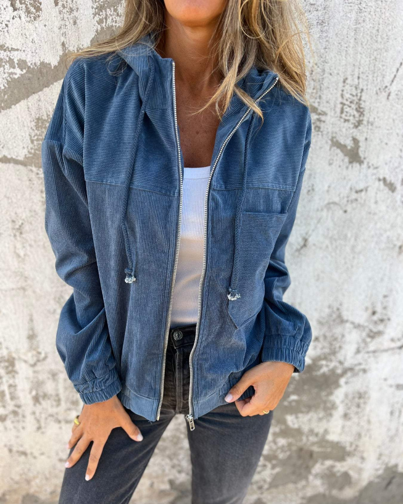 Ella™ | Veste Élégante en Velours Côtelé