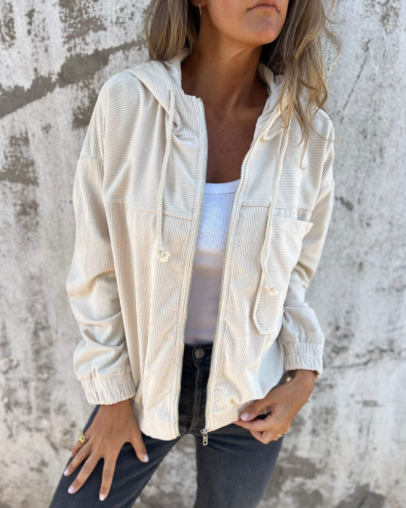 Ella™ | Veste Élégante en Velours Côtelé