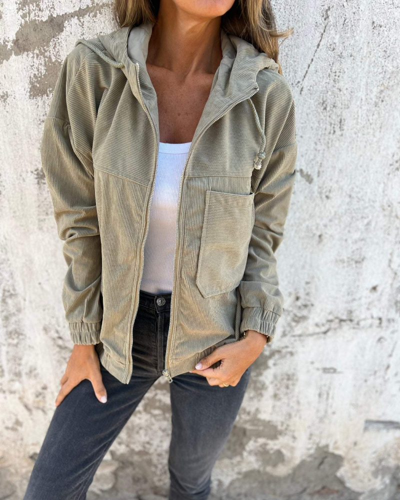 Ella™ | Veste Élégante en Velours Côtelé