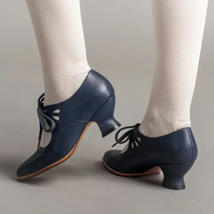 Lilly™ | Élégantes Talons en Cuir Vintage