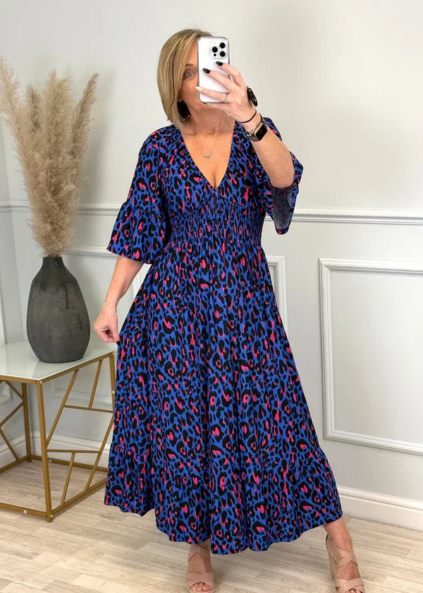 Hannah™ | Robe Léopard Élégante