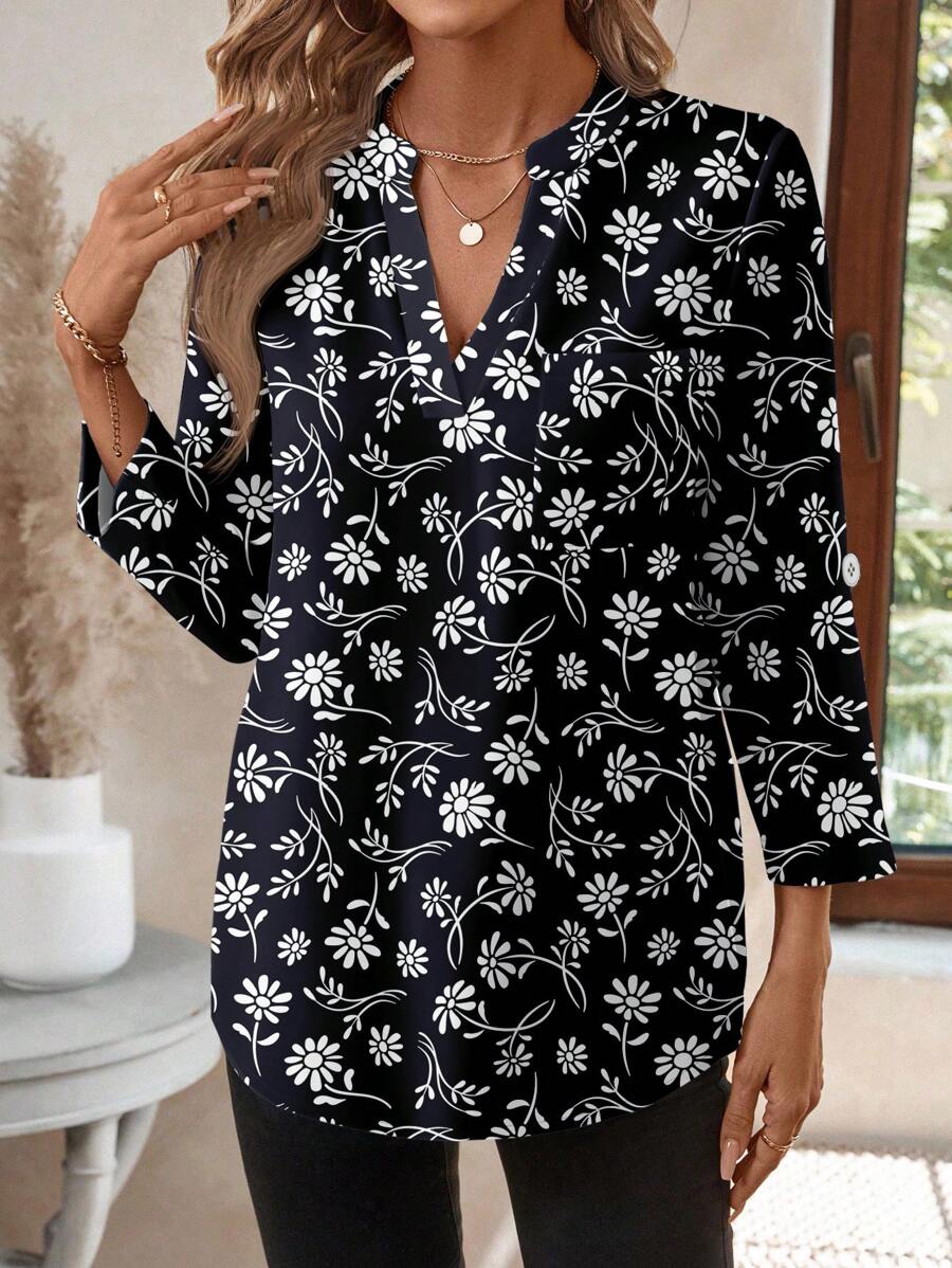 Emery™ | Chemisier Floral Élégant