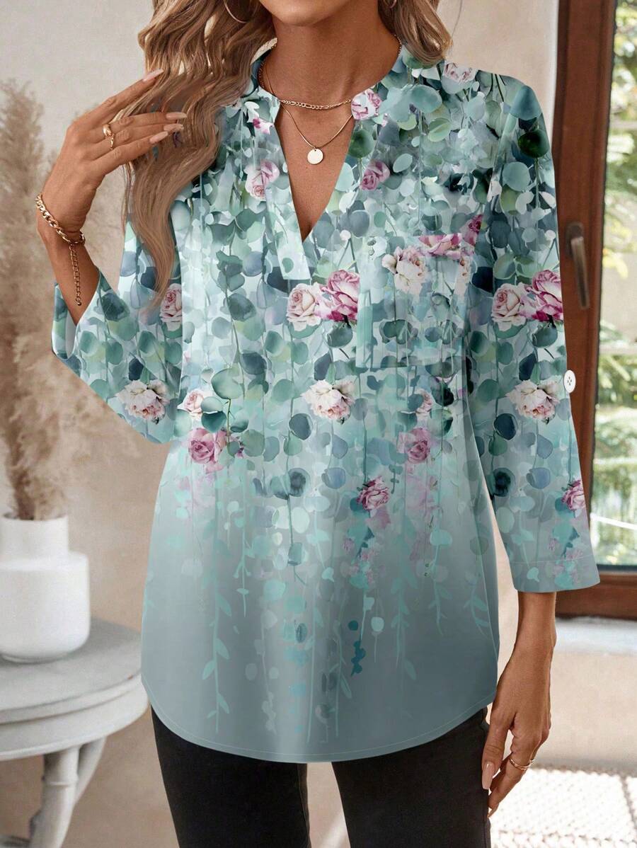 Emery™ | Chemisier Floral Élégant