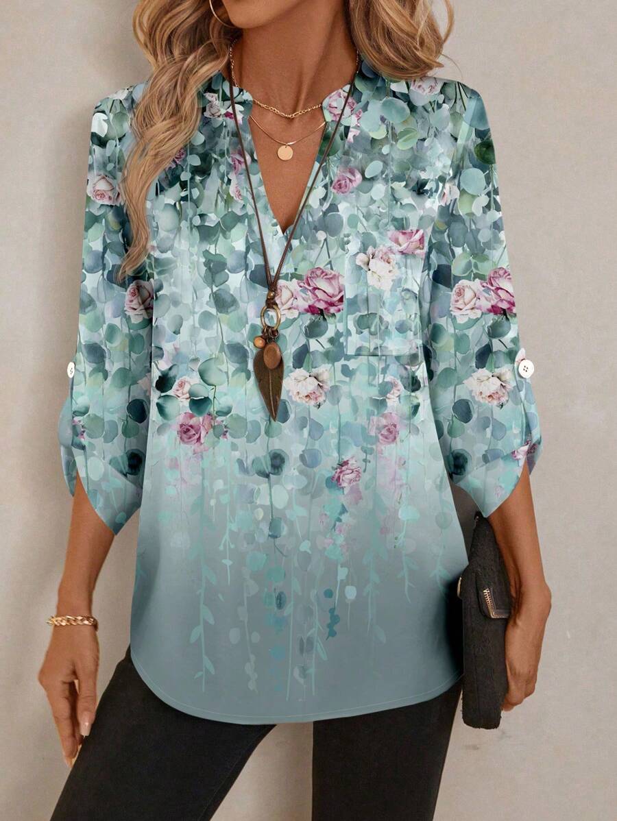 Emery™ | Chemisier Floral Élégant