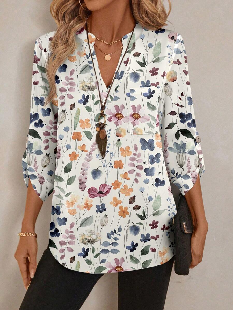 Emery™ | Chemisier Floral Élégant
