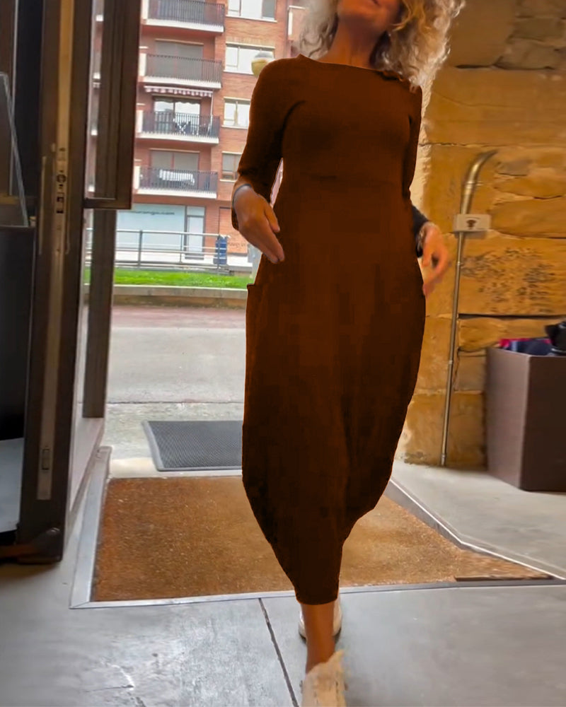 Claire™ | Robe Midi Élégante en Coton