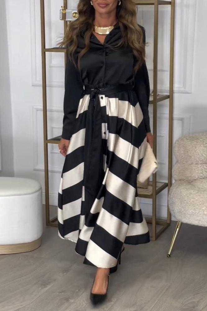 Emma™ | Robe Élégante à Rayures