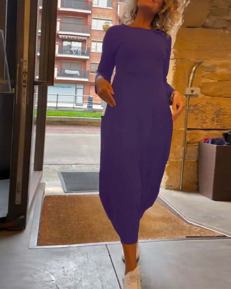 Claire™ | Robe Midi Élégante en Coton