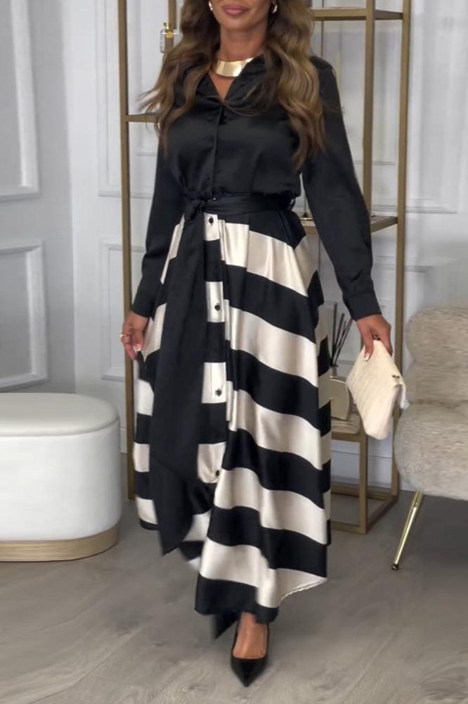 Emma™ | Robe Élégante à Rayures