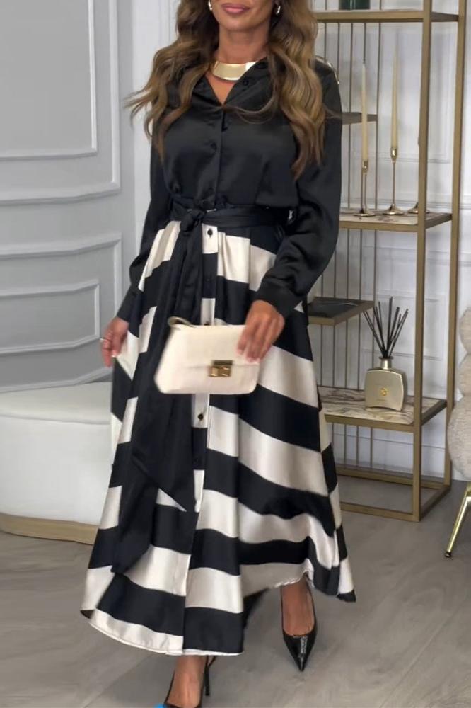 Emma™ | Robe Élégante à Rayures