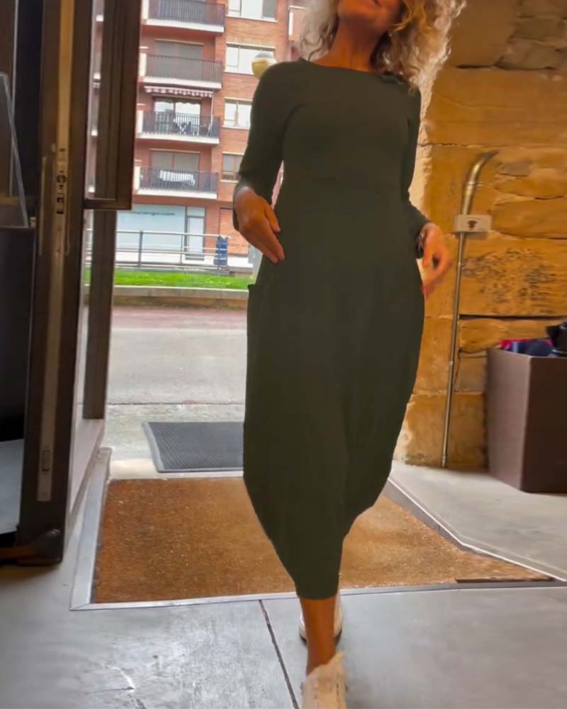 Claire™ | Robe Midi Élégante en Coton