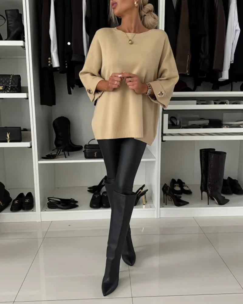 Nessa™ | Pull Chic à Boutons