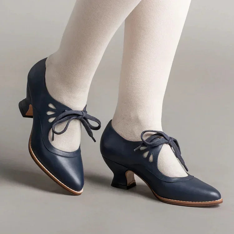 Lilly™ | Élégantes Talons en Cuir Vintage