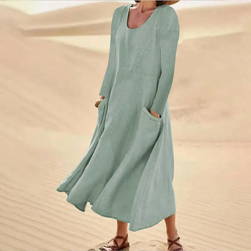 Donin™ | Robe Longue En Coton et Lin