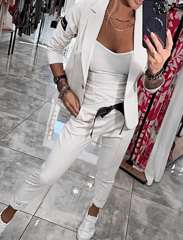 Tracy™ | Ensemble Blazer et Pantalon Fluide