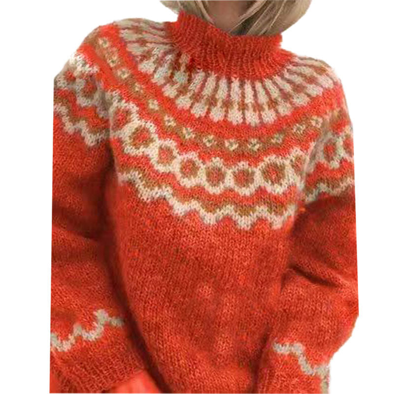 Lydia™ | Pull Rétro Col Roulé Élégant