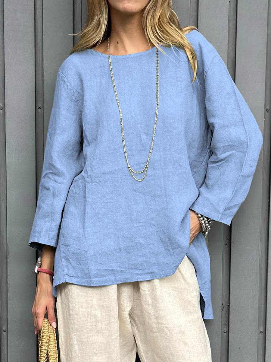 Leah™ | Chemise Décontractée en Coton et Lin
