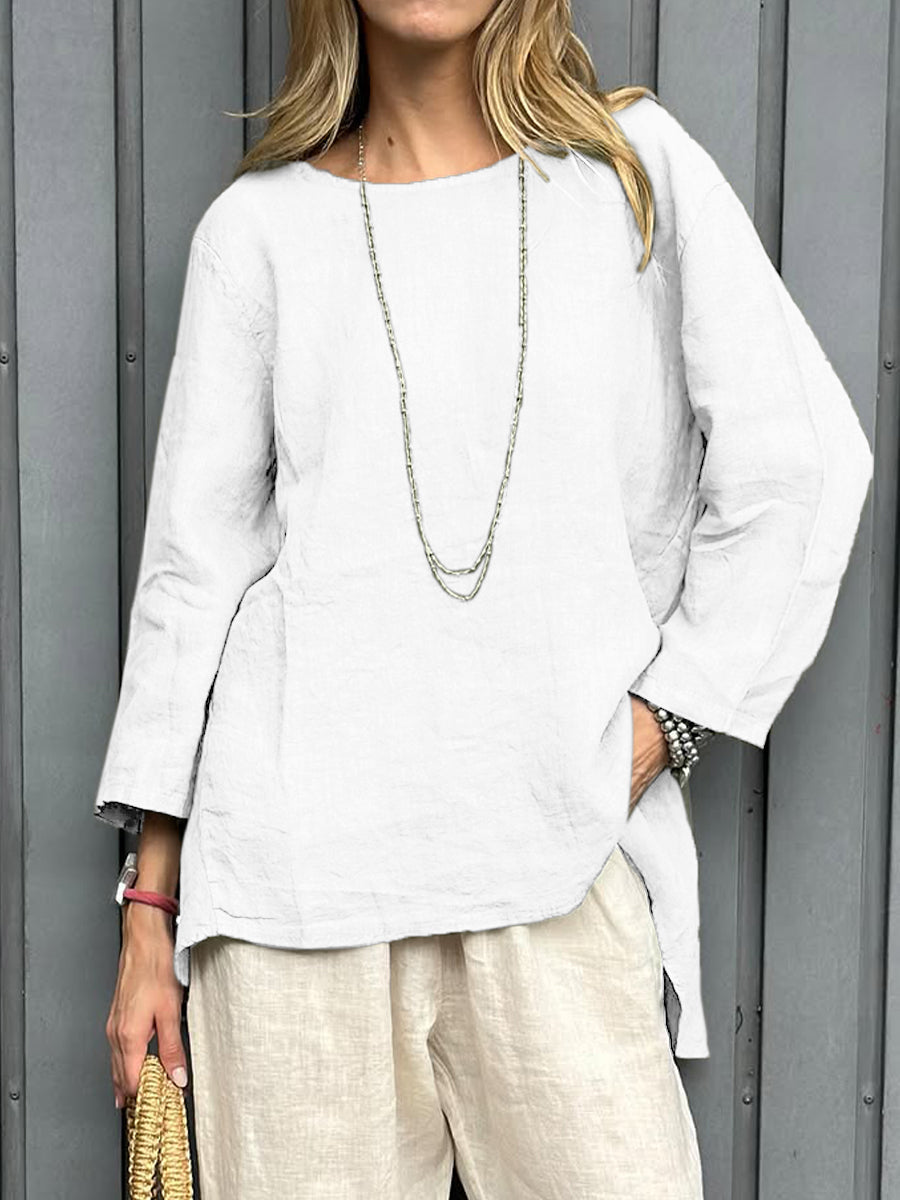 Leah™ | Chemise Décontractée en Coton et Lin