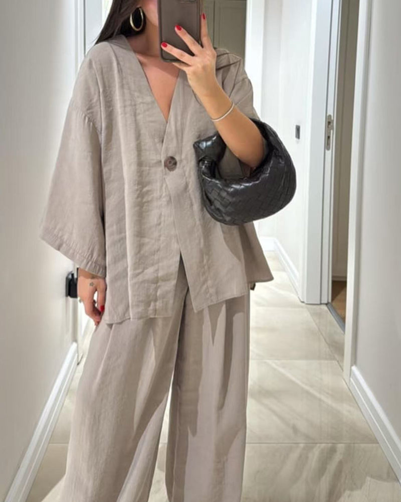 Mélanie™ | Ensemble Décontracté Élégant en Tissu Léger