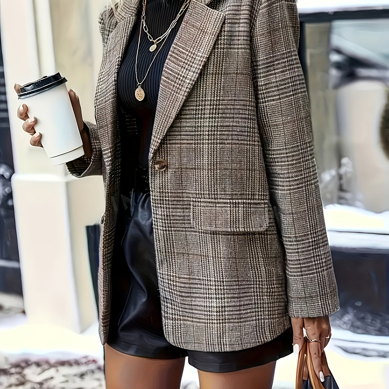 Larson™ | Blazer Élégante à Carreaux
