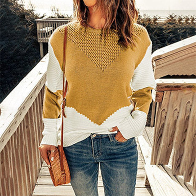 Frances™ | Pull Décontracté en Patchwork Confortable