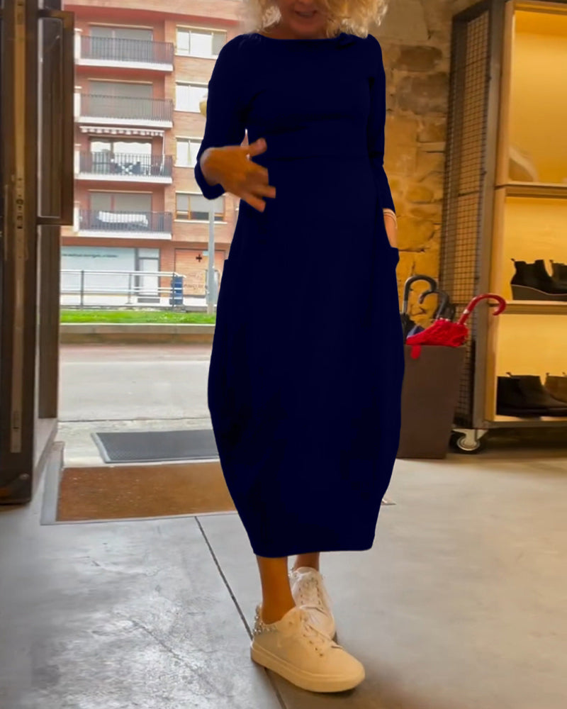 Claire™ | Robe Midi Élégante en Coton