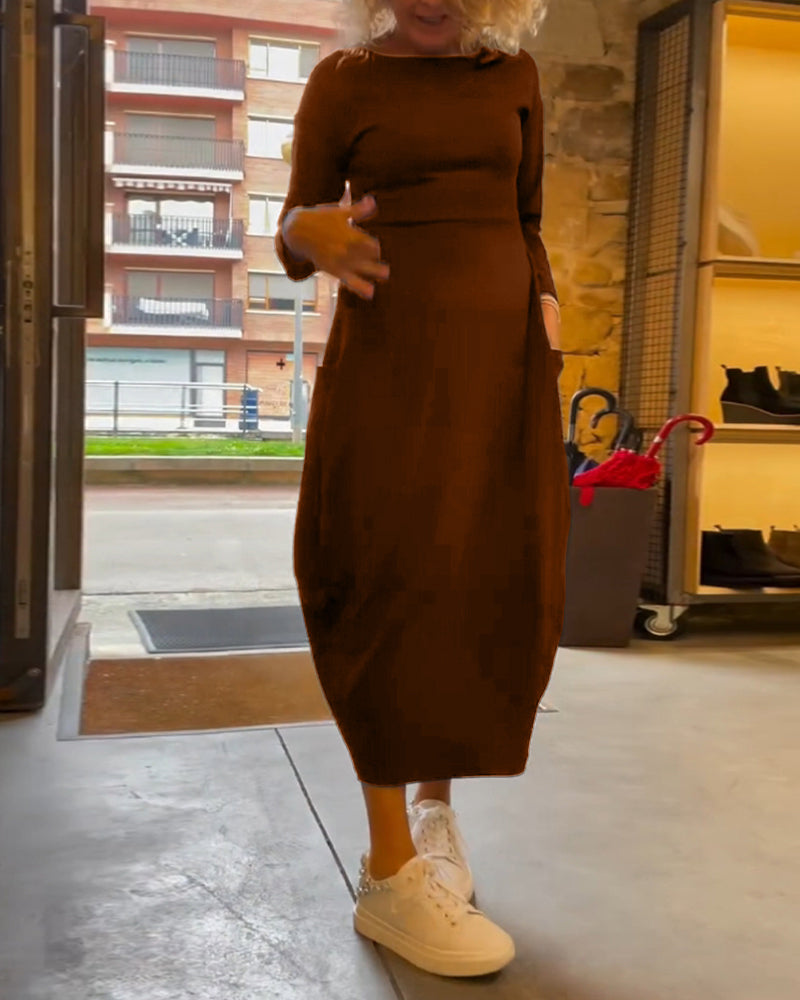 Claire™ | Robe Midi Élégante en Coton