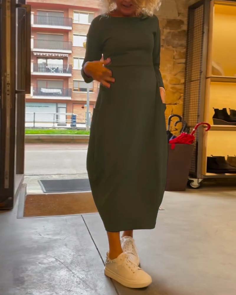 Claire™ | Robe Midi Élégante en Coton