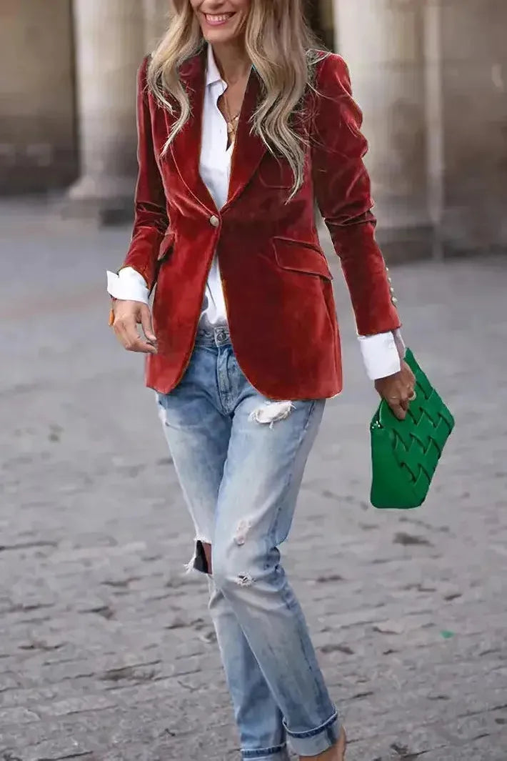 Aria™ | Blazer Élégant en Velours