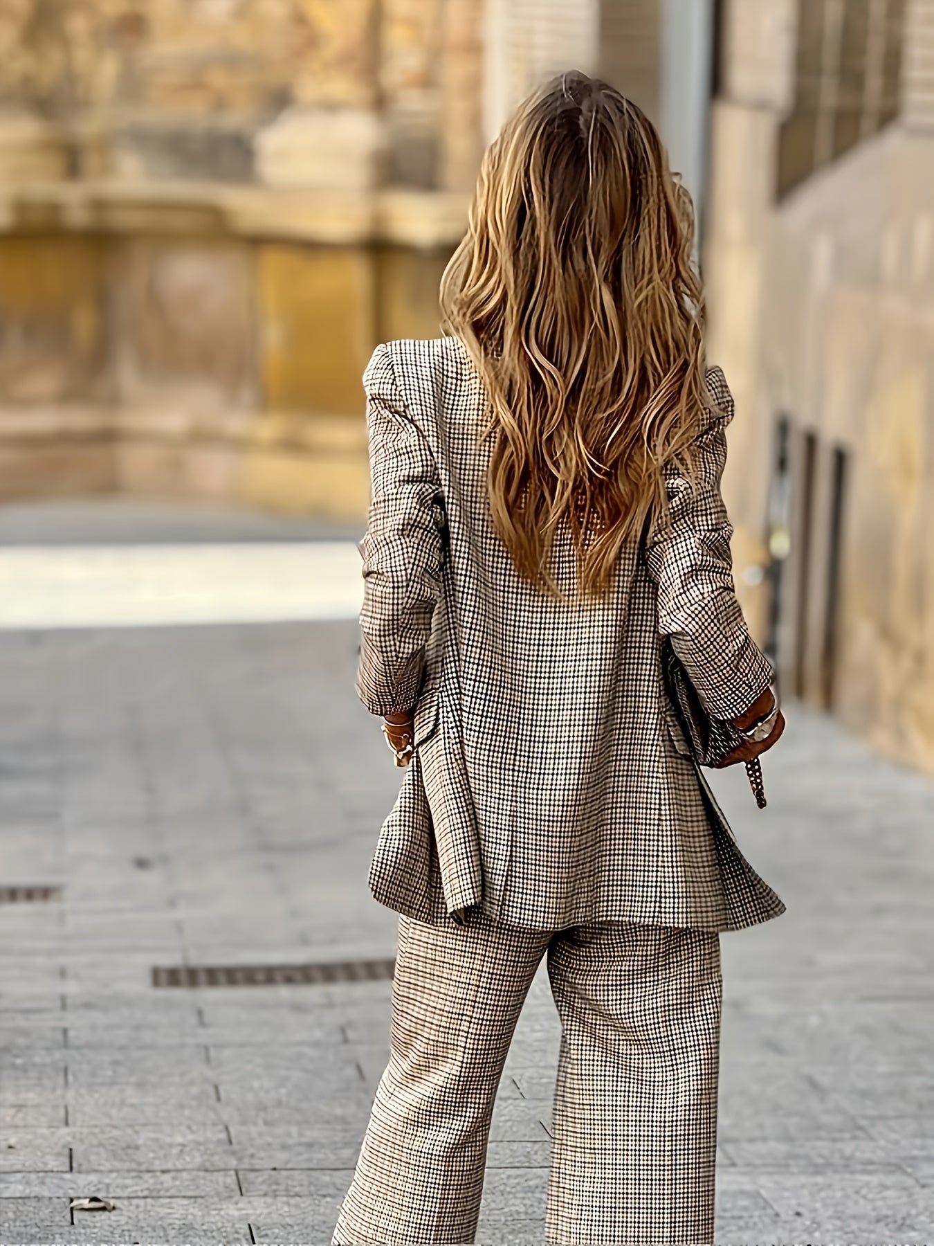 Alexandra™ | Ensemble Chic à Carreaux - Élégance Décontractée