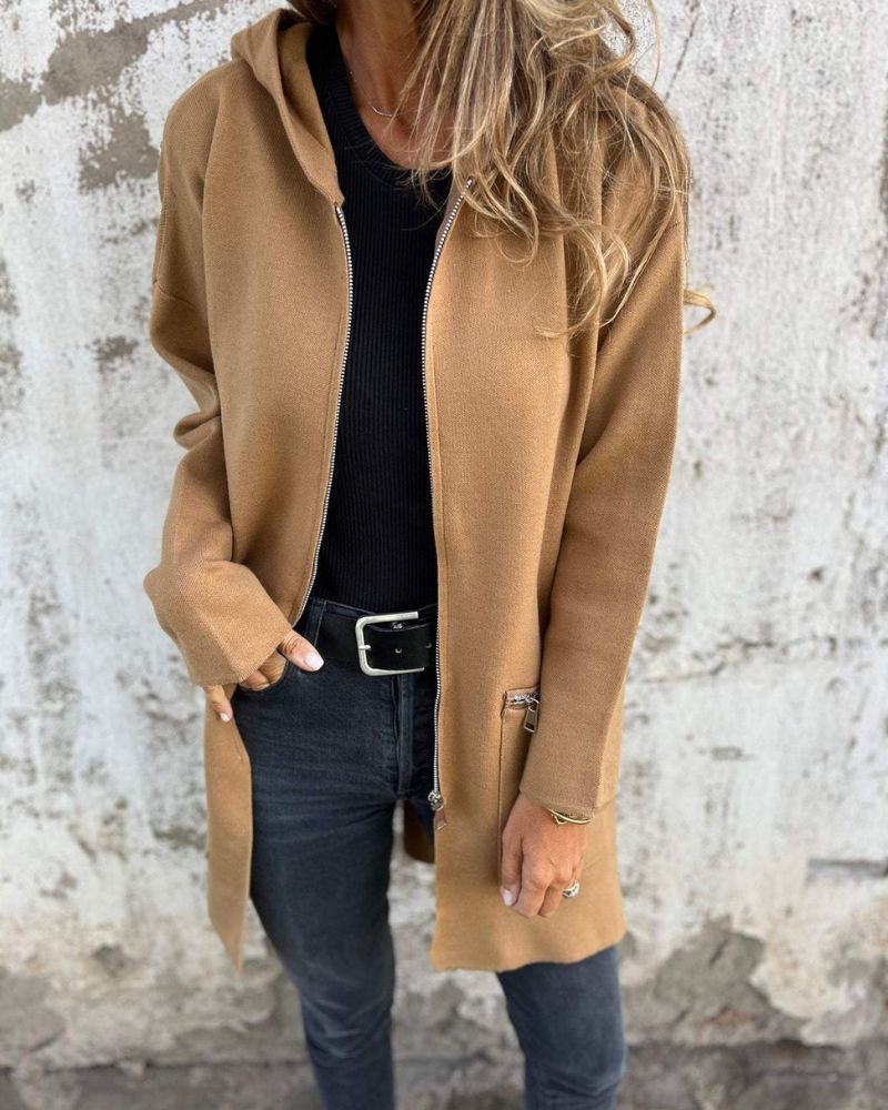 Alcatella™ | Cardigan Élégant à Manches Longues avec Zip