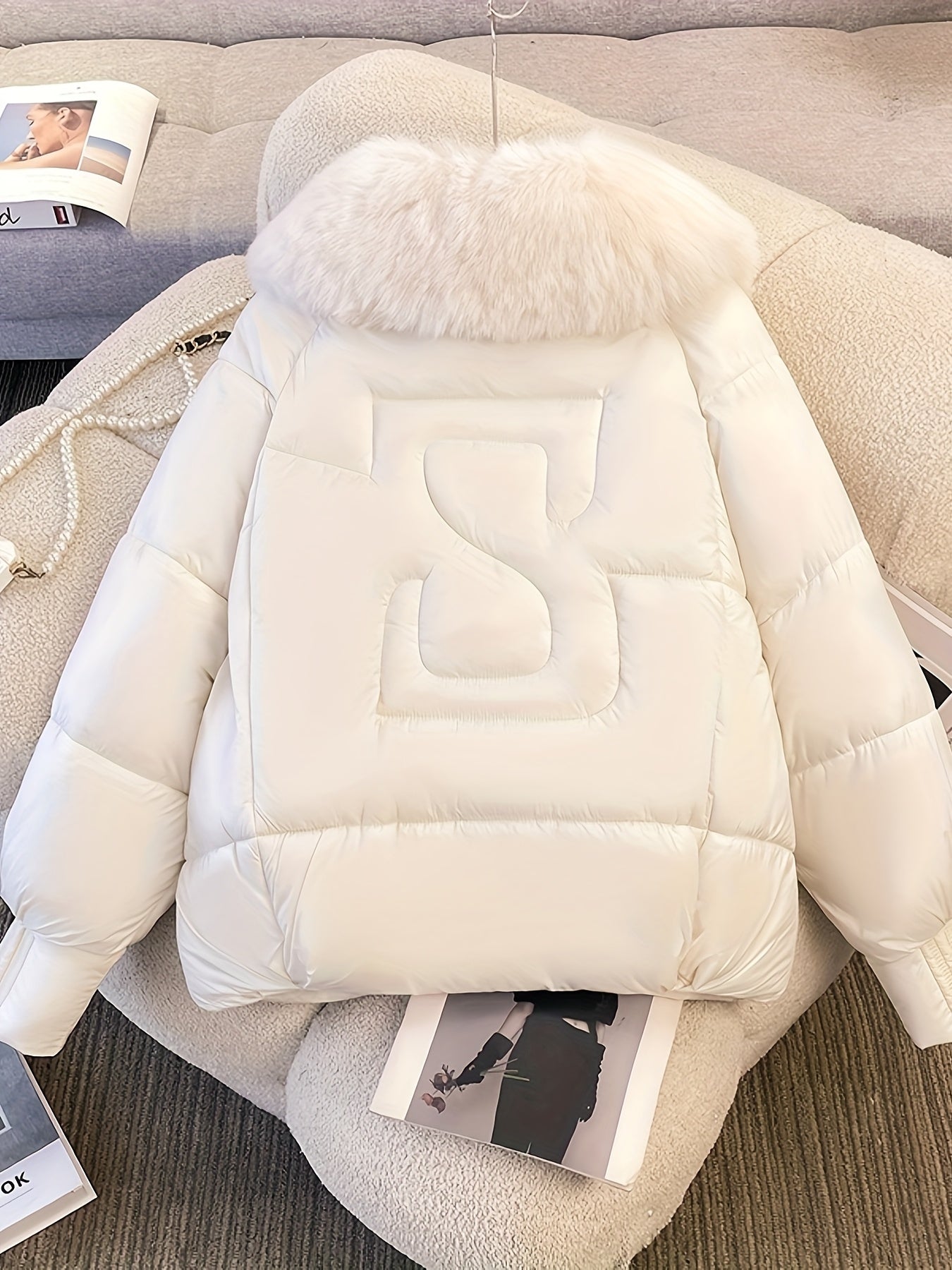 Mireya™ | Veste doudoune col en fausse fourrure