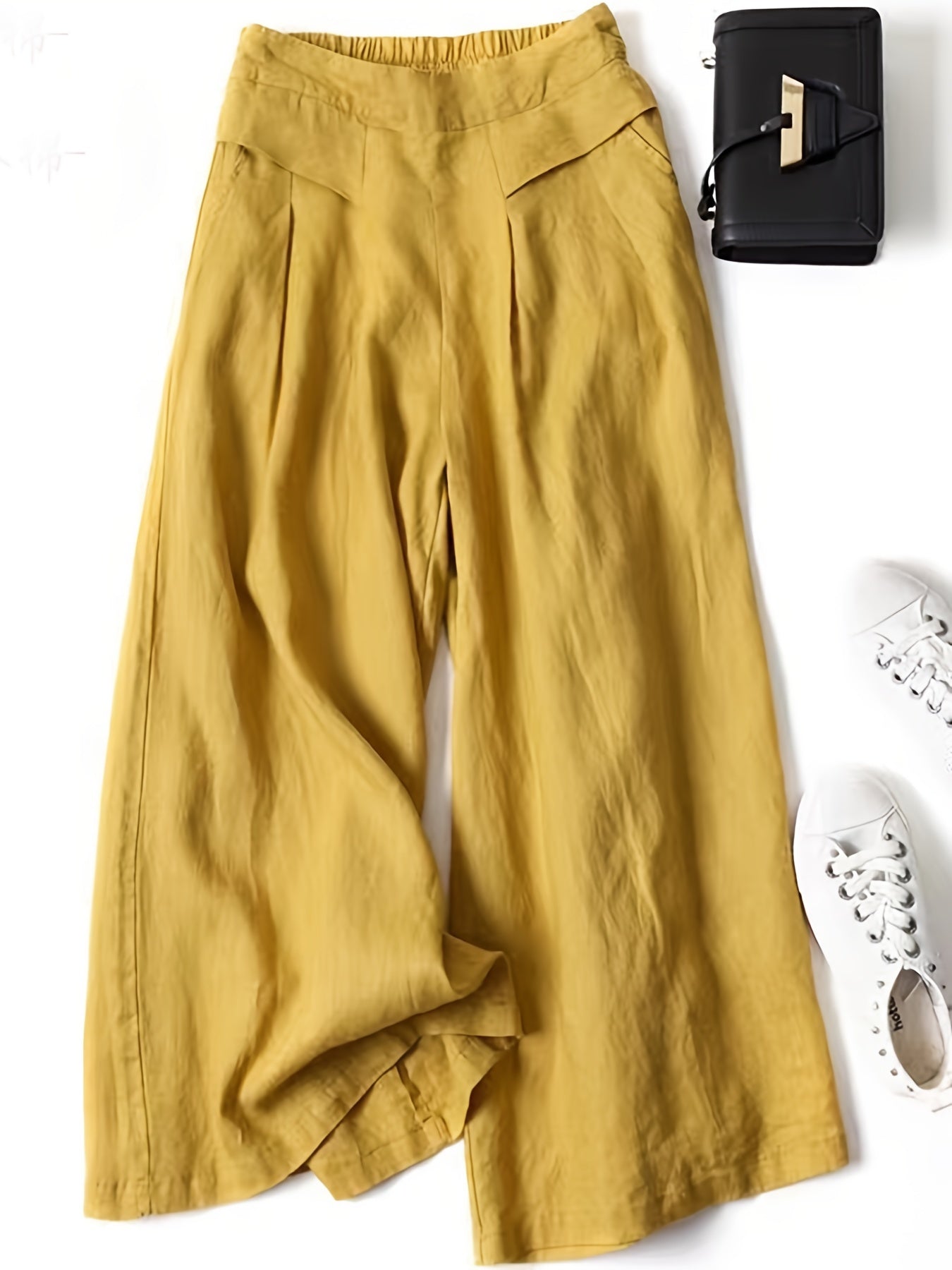 Jani™ | Pantalon Rétro Évasé en Lin