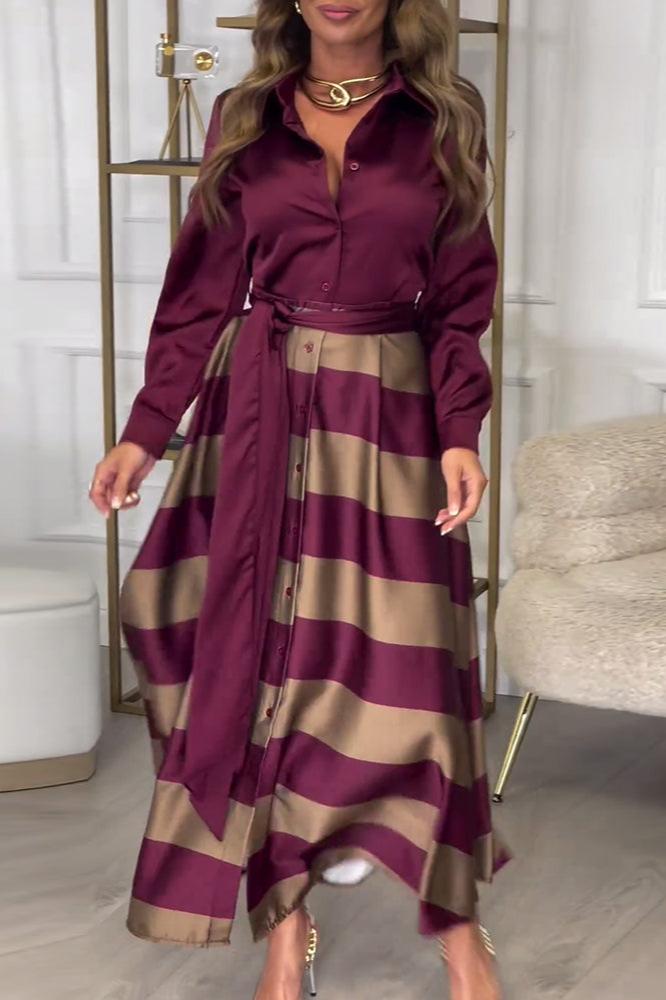 Emma™ | Robe Élégante à Rayures