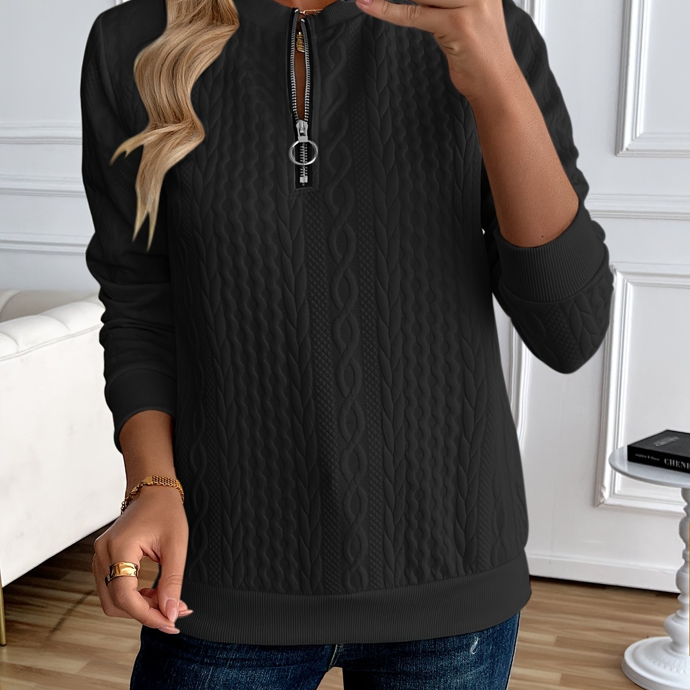 Naya™ | Sweatshirt Chic à Demi-Zip