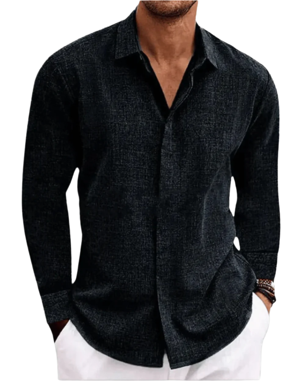 john™ | Chemise Casual en Lin Élégante